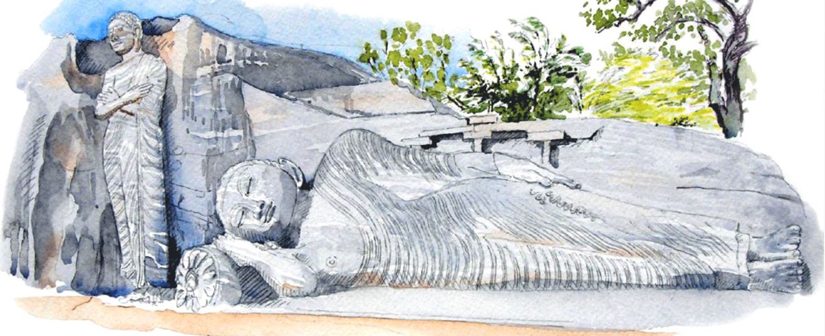 Reclining Buddha, Gal Vihara, Polonnaruwa