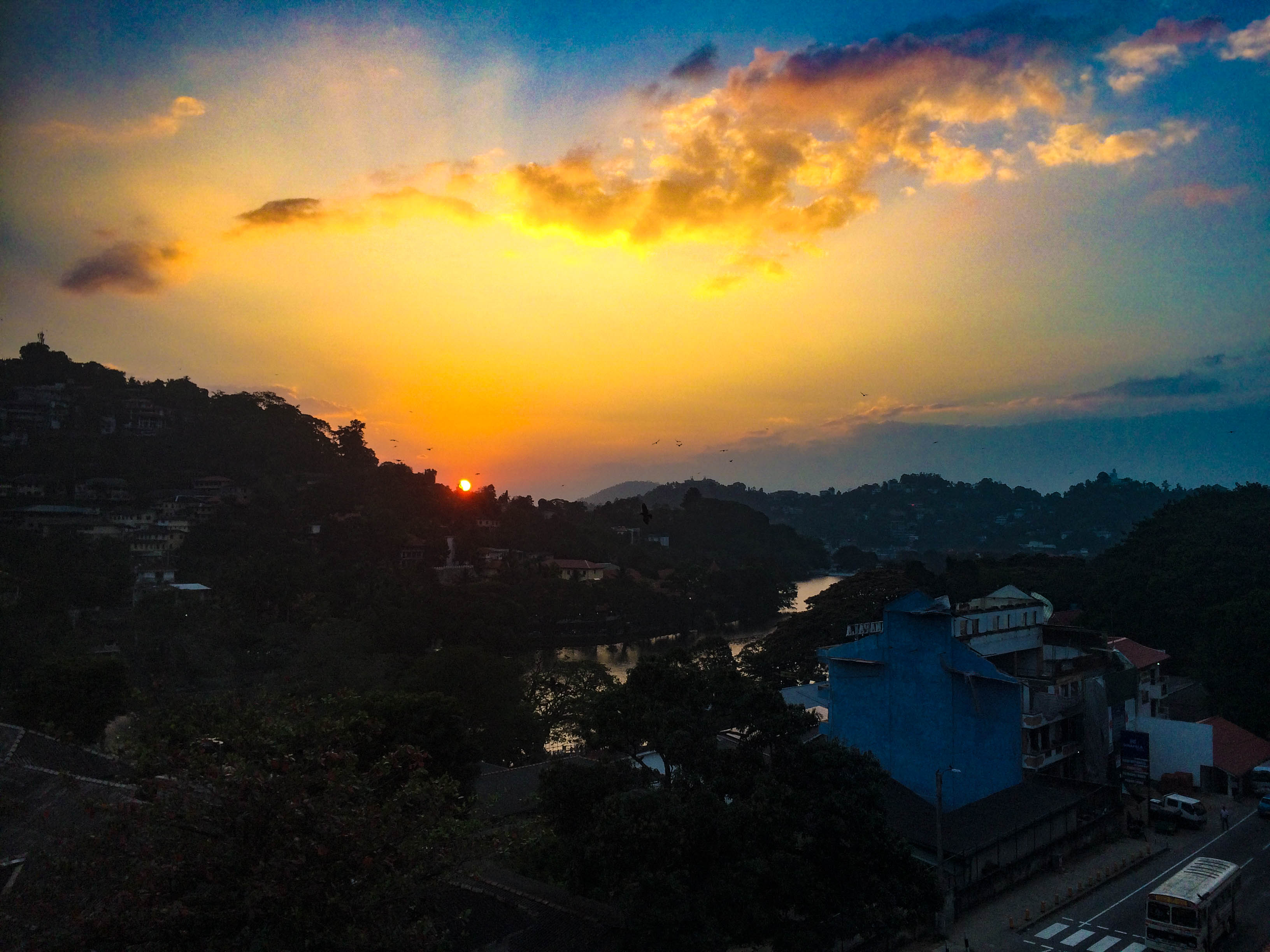 The view from the Slightly Chilled Lounge Kandy Sri Lanka