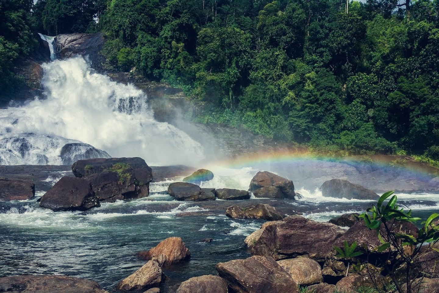 Bopath Ella waterfall in Ratnapura Sri Lanka