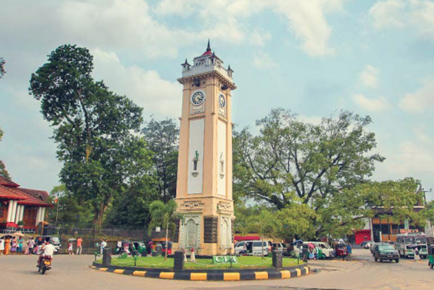 Ratnapura Sri Lanka clock tower where gem is traded