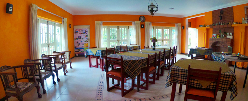 The dining area on the ground floor at Amarasinghe Guest House Haputale