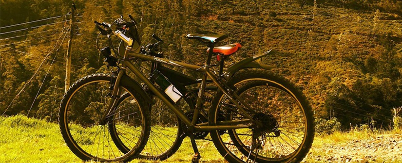 Our cycles in the Devils Stair Case - Sri Lanka Holiday Guru