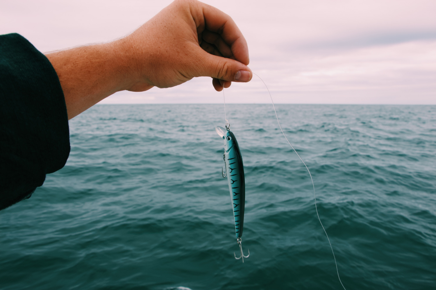 person-holding-fishing-bait-with-sea-cloudy-sky